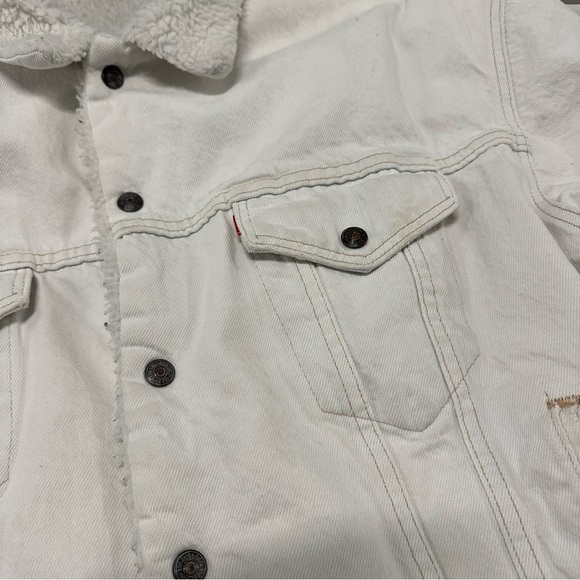 Vintage Levi’s Denim Sherpa Fur Lined Jacket VNTG - Picture 3 of 14